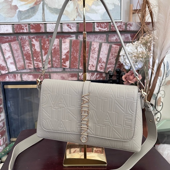 Valentino Gray Embossed Women's Bag - Picture 1 of 5